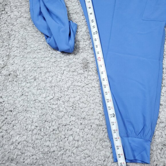 Med Couture Women's Energy Smocked Waist Cargo Jogger Scrub Pants Ceil Blue 3XL - Picture 7 of 7